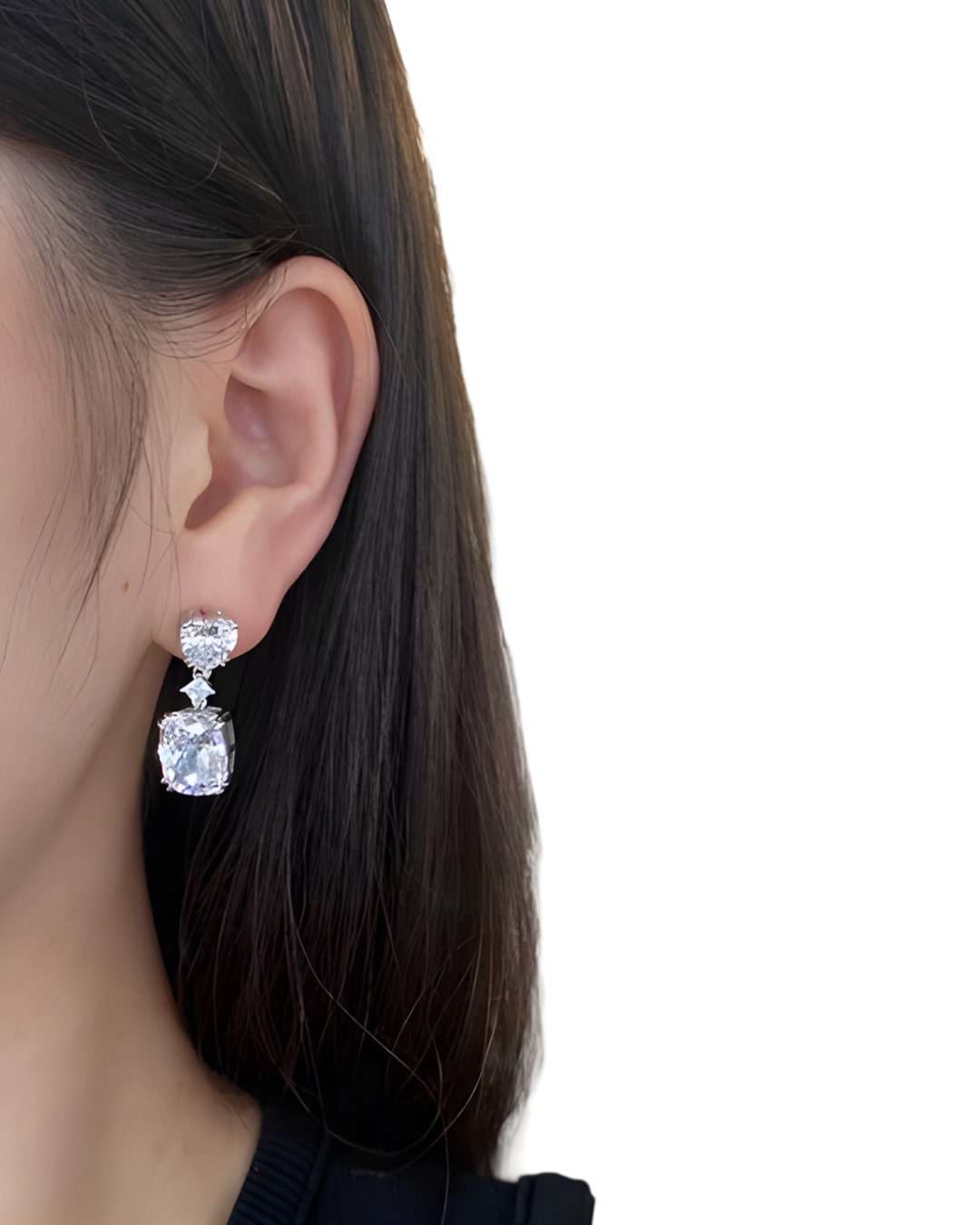 boucles d'oreilles strass
