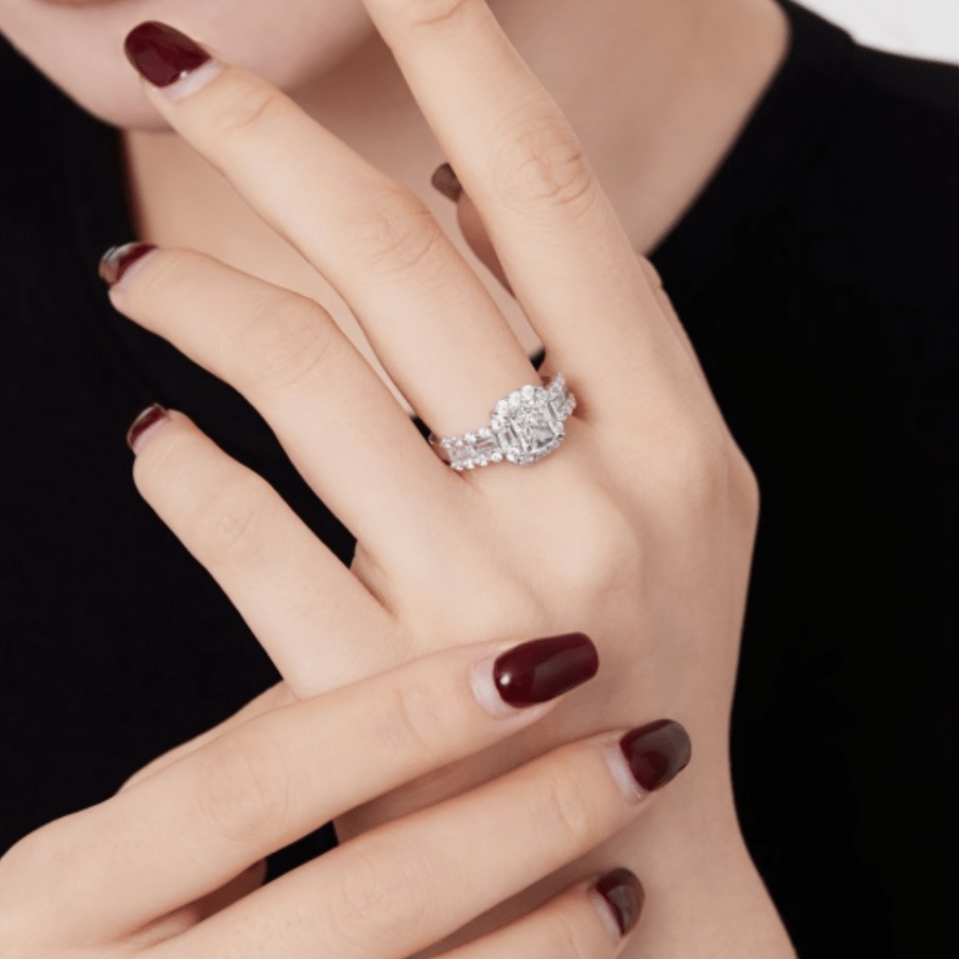 Lumière Éternelle - Bague en Argent Blanc