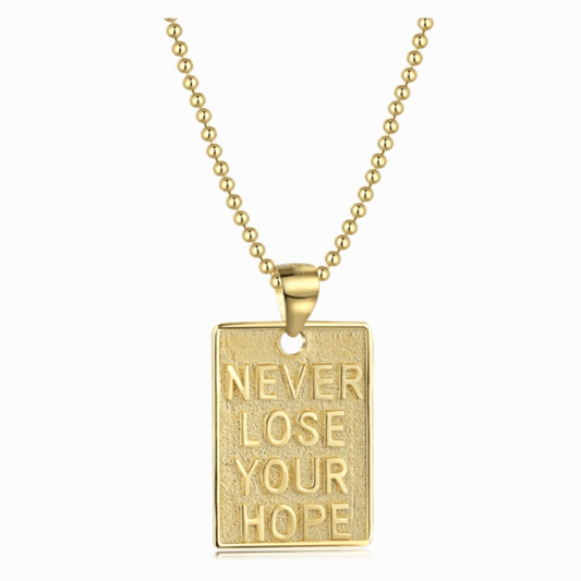 Collier Femme en Argent - Pendentif HOPE