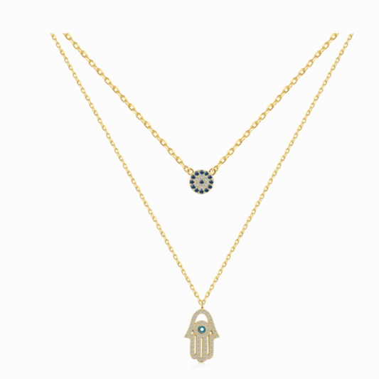 Collier Main de Fatma 
Collier Swarovski