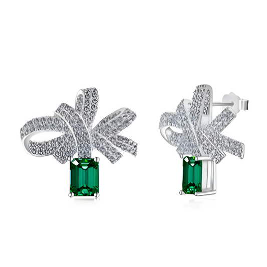 Boucles d'Oreilles Emeraude Glamour